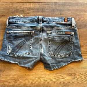 7FAM Denim Cutoff Shorts - Blue Jean Shorts, Size 28